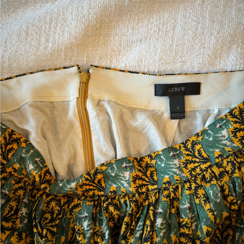 J.Crew Elephant Print Skirt with Pockets